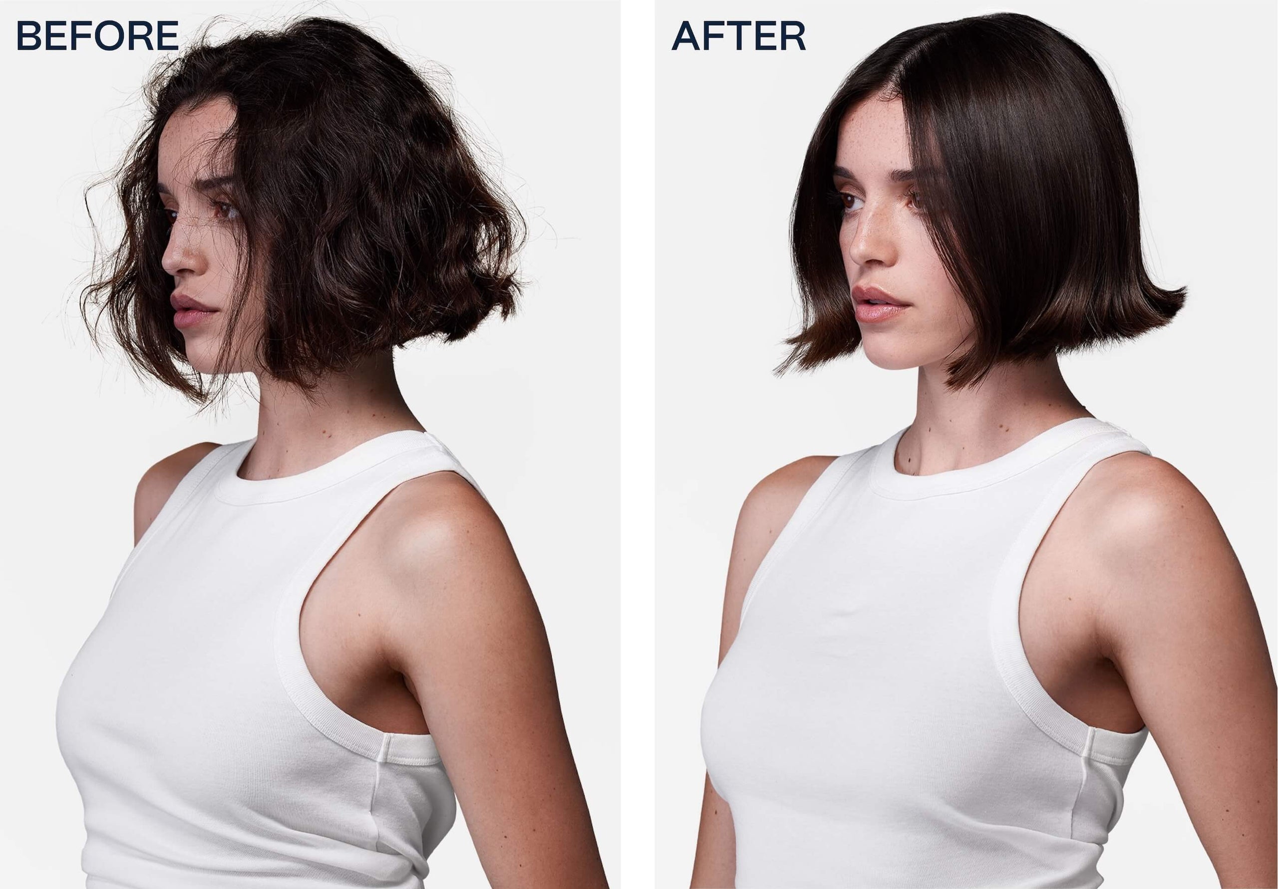 The Glassy Smooth Blowdry Spray - Before & After